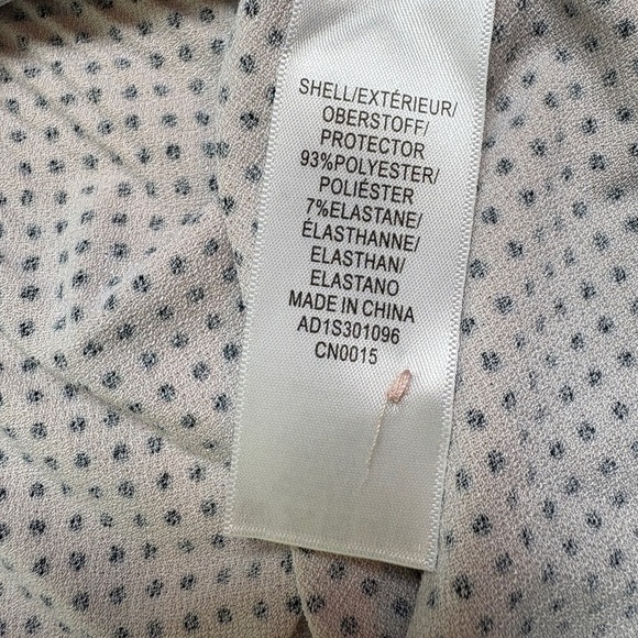 ⭐️ADRIANA PAPELL Pleated Pink and Black Polka Dot Flutter Sleeve Top - Picture 6 of 7